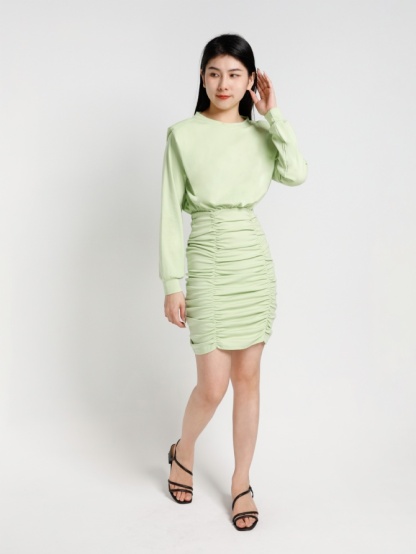 Long Sleeve Drawstring Dress 20650