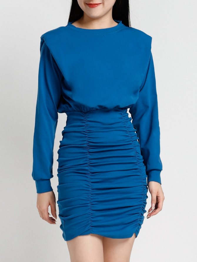 Long Sleeve Drawstring Dress 20650