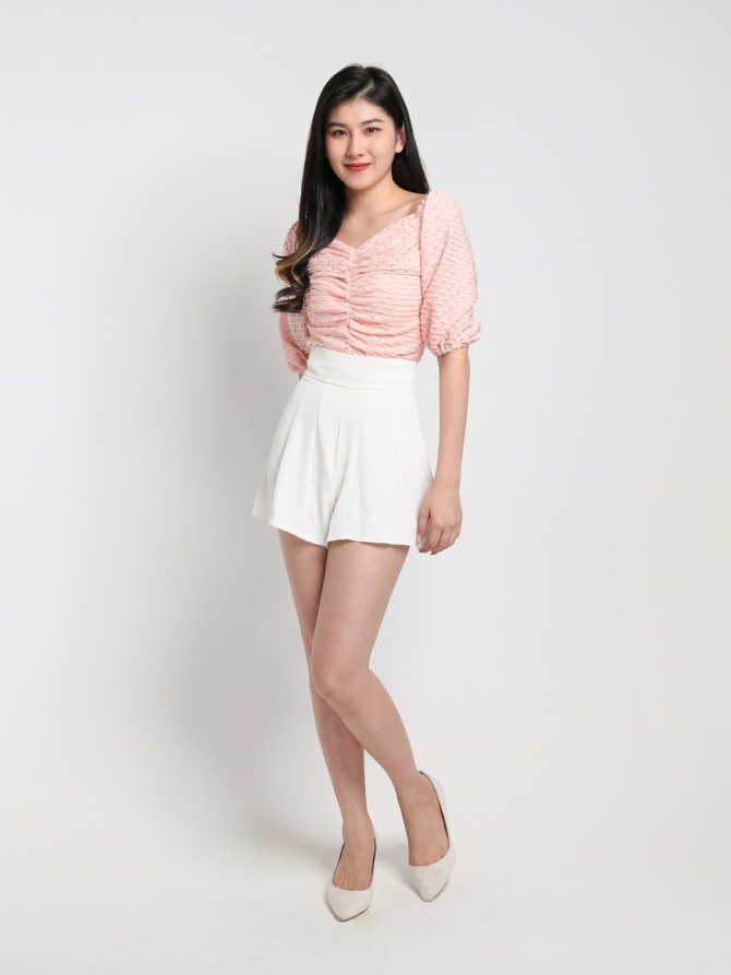 High Waist Wide Leg Short Pants 22533