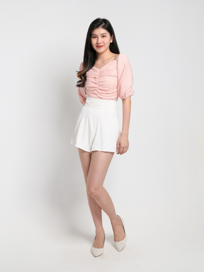 High Waist Wide Leg Short Pants 22533