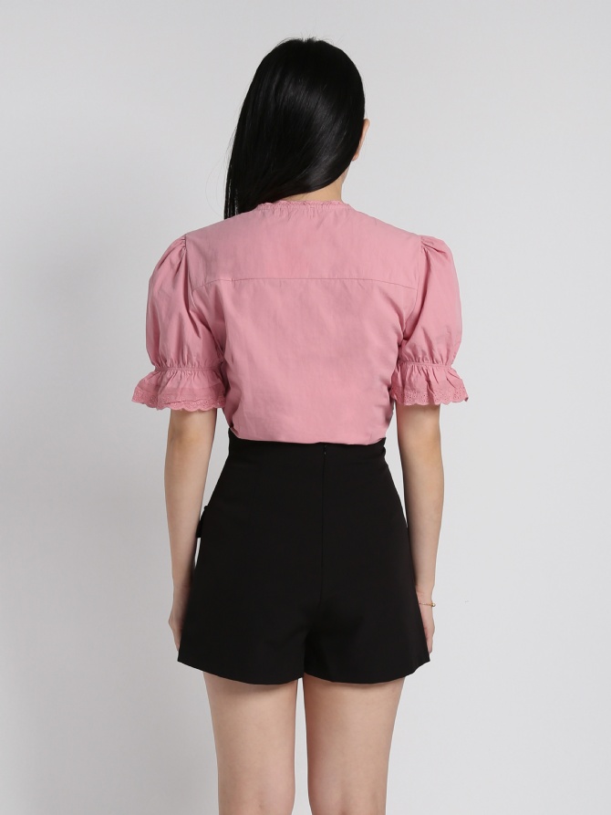 Pleated Square Neck Top 18350