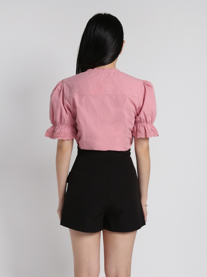 Pleated Square Neck Top 18350