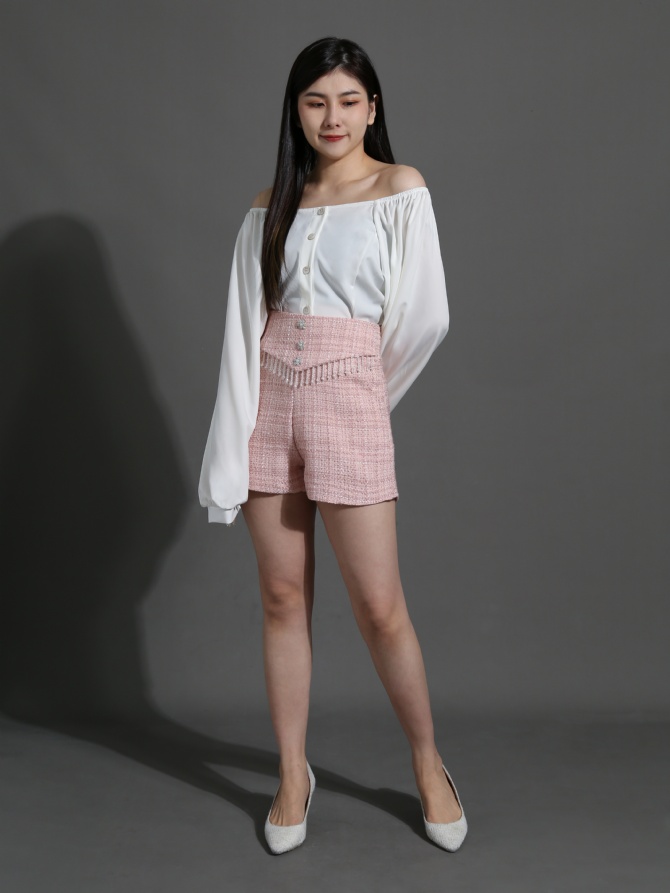 High Waist Tassel Side Pocket Short pants 26134