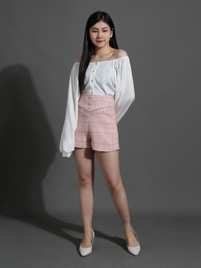 High Waist Tassel Side Pocket Short pants 26134