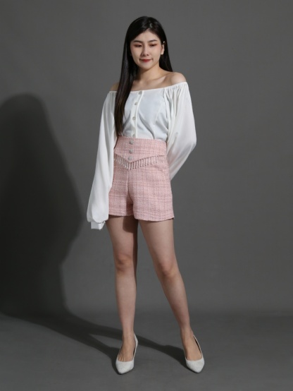 High Waist Tassel Side Pocket Short pants 26134