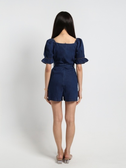Denim With Belt Jumpsuit 18821