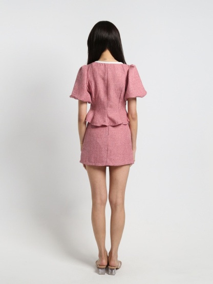 Chanel Style Puff Sleeve Set 19298