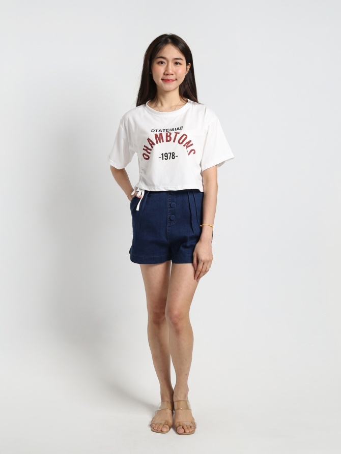 Denim Short Pants 19058