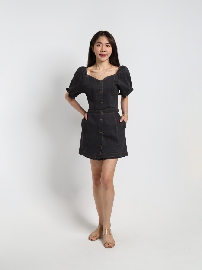 Denim Front Button Set 18722