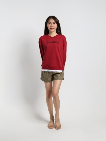 Waist Elastic With Side Split Short Pants 19037