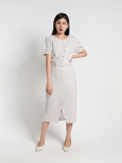 Front Decorative Button With Skirt Set 17126