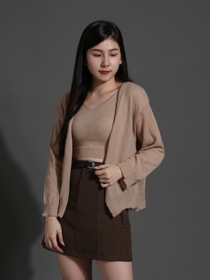 Knitted Two Piece Top Set 24334