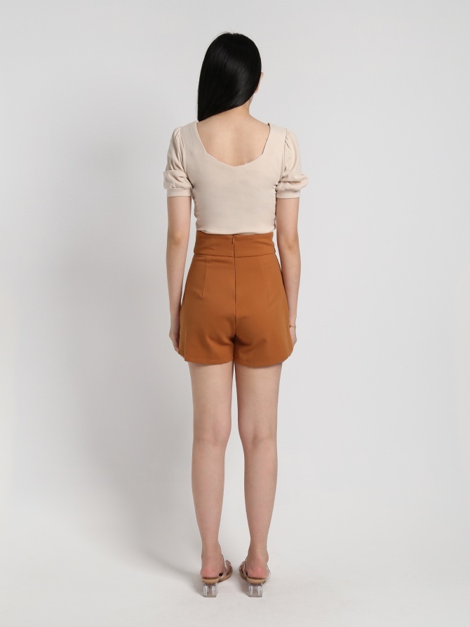 High Waist Layered Short Pants 18187
