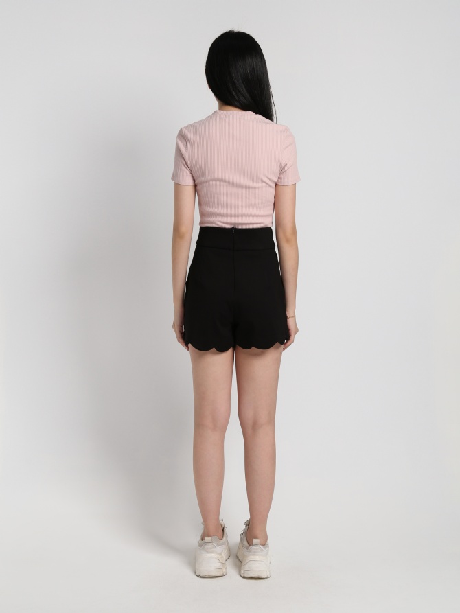 Plain Short Sleeve Top 18096