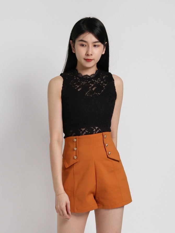 Turtle Neck Sleeveless Top 18122
