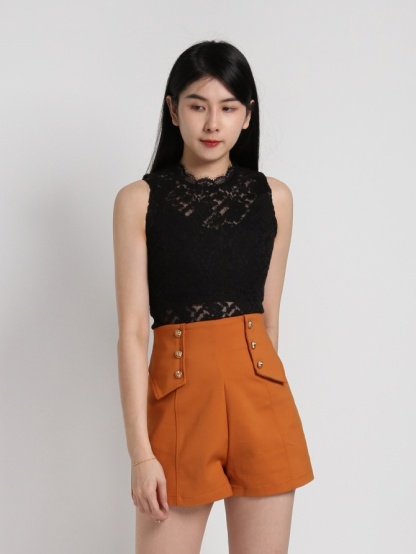 Turtle Neck Sleeveless Top 18122