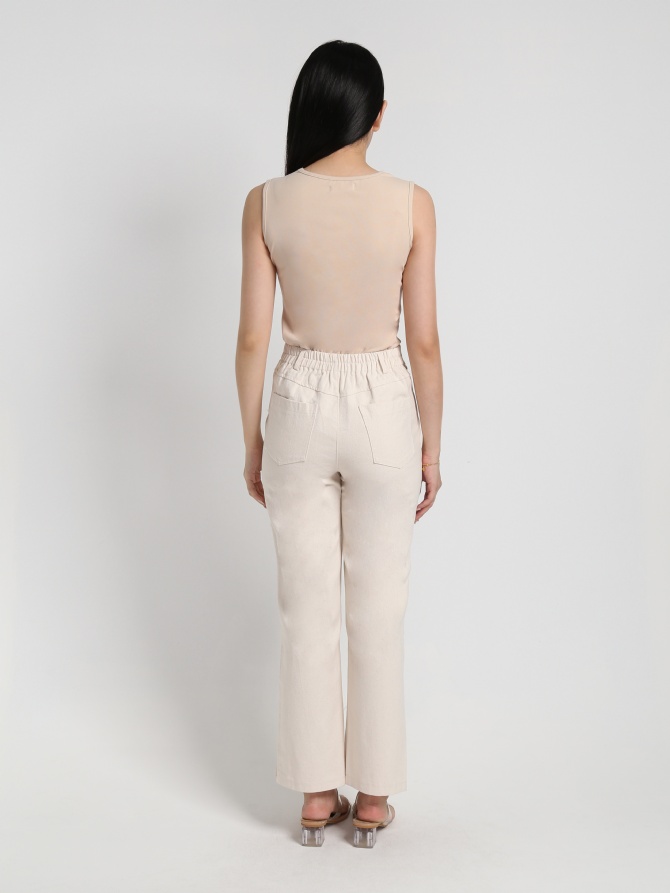 Sleeveless V Neck Lace Top 18397