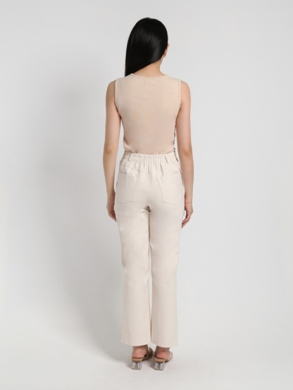 Sleeveless V Neck Lace Top 18397