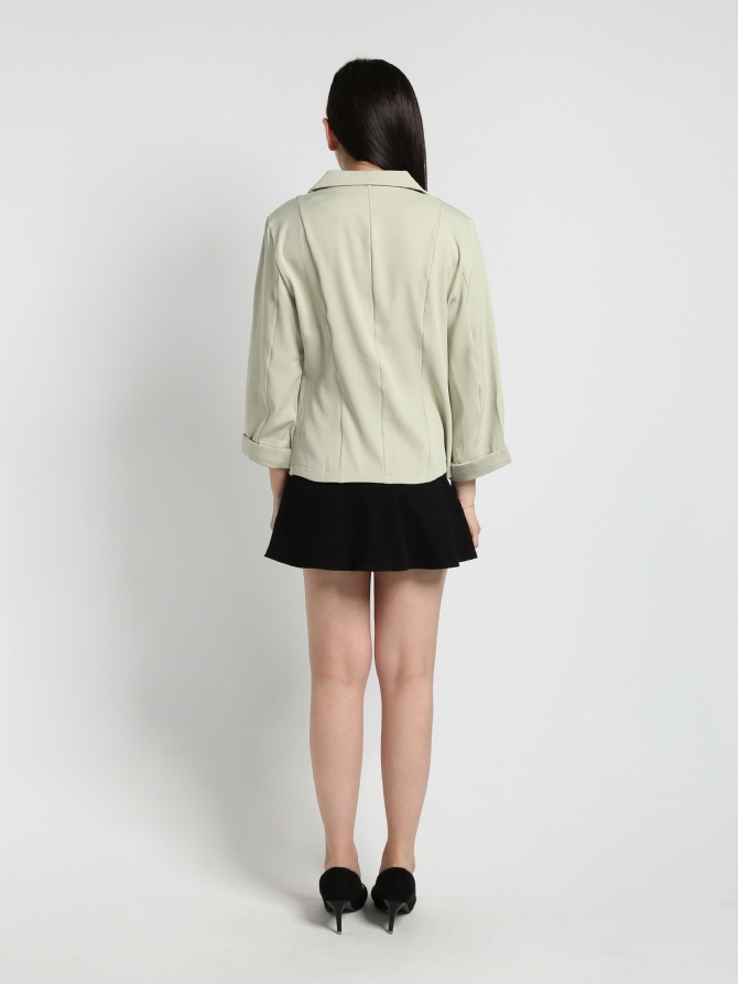 Collar Front Button And Pocket Blazer 20206