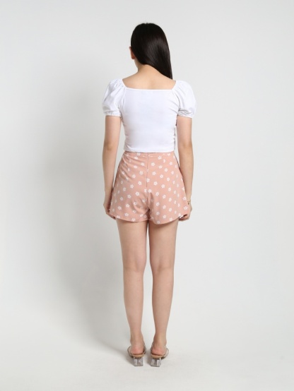 Flower With Pleated Short Pants 20171