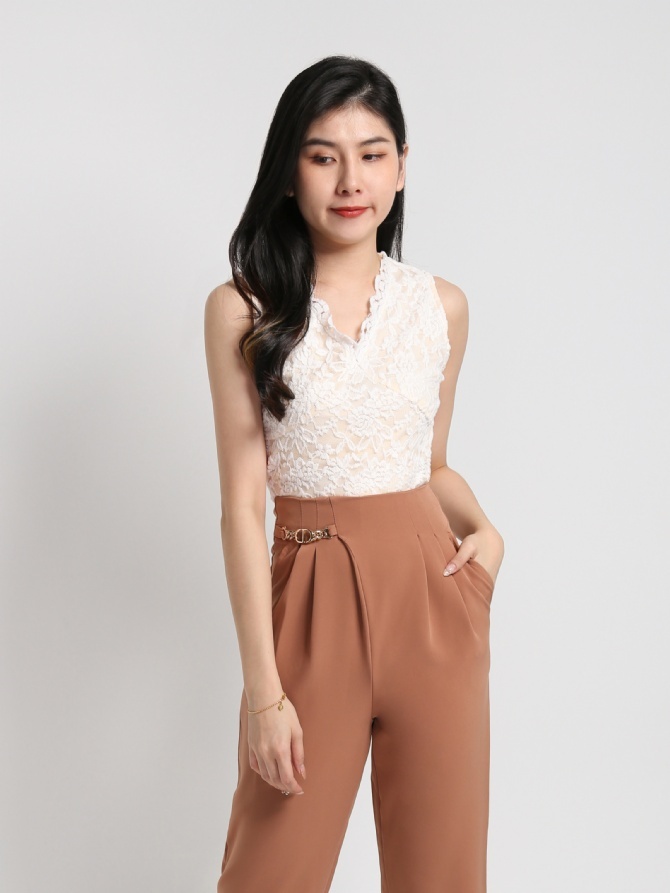 Cd Chain Decoration Long Pants 17495
