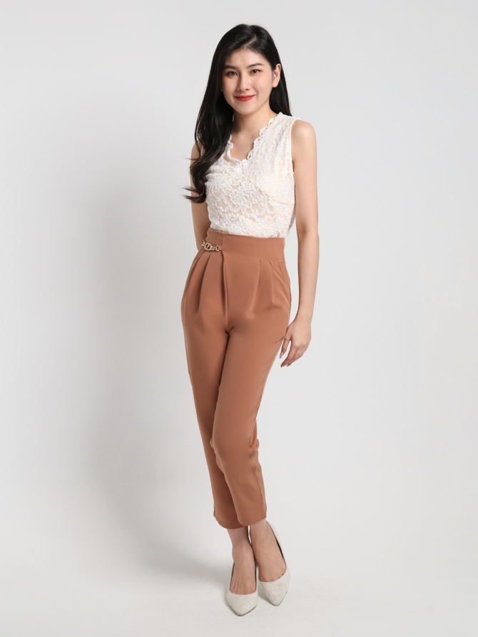 Cd Chain Decoration Long Pants 17495