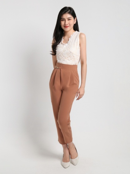 Cd Chain Decoration Long Pants 17495