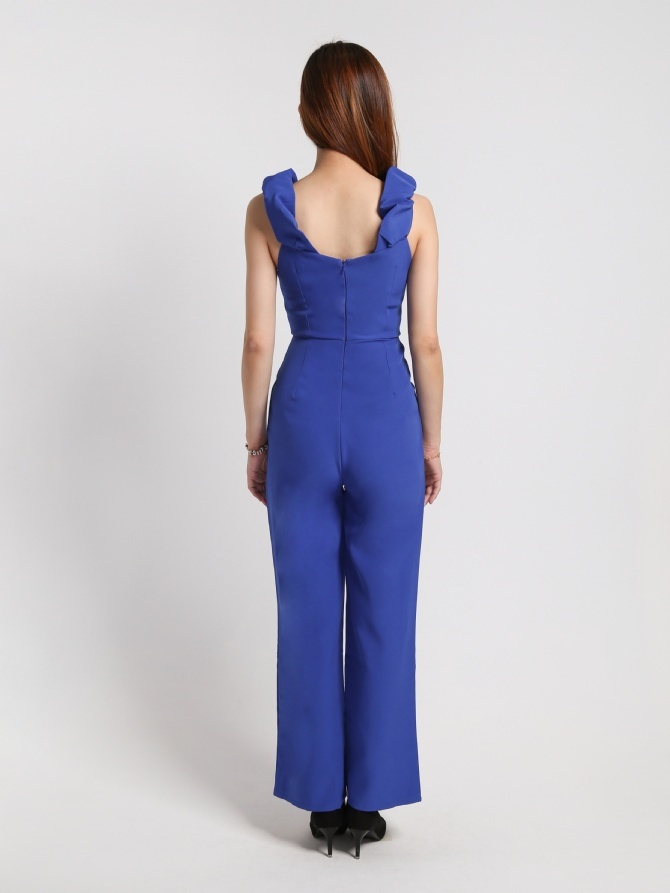 Off Shoulder Side Pocket Wth Belt Jumpsuit 22555