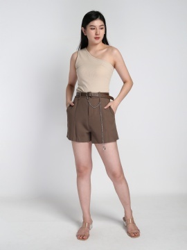 Sleeveless Sling Neckline With Side Drawstring Top 21802