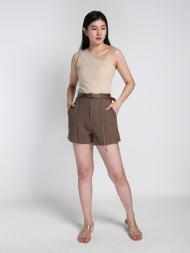 Sleeveless Sling Neckline With Side Drawstring Top 21802