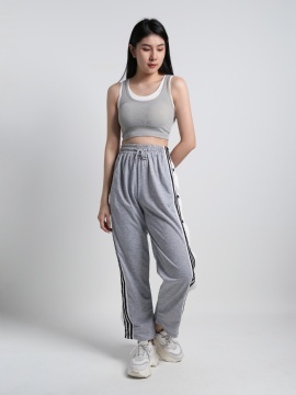 Side Button Long Pants 19696