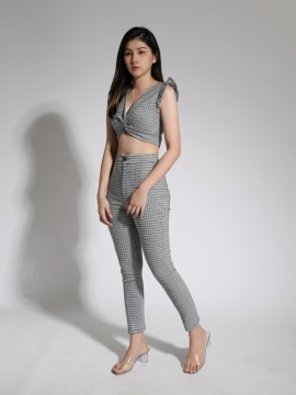 Checker Butterfly Sleeve Twist Set 21419