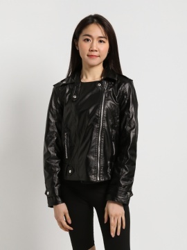Leather Front Zip Outerwear 19589