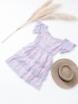 Off Shoulder Detailed Lace Dress 18531