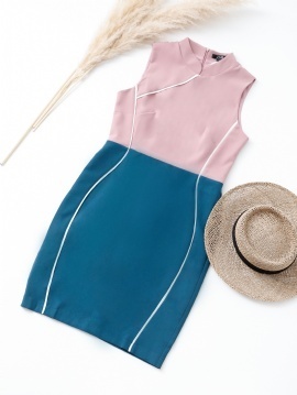 Sleeveless Line Dress 18538