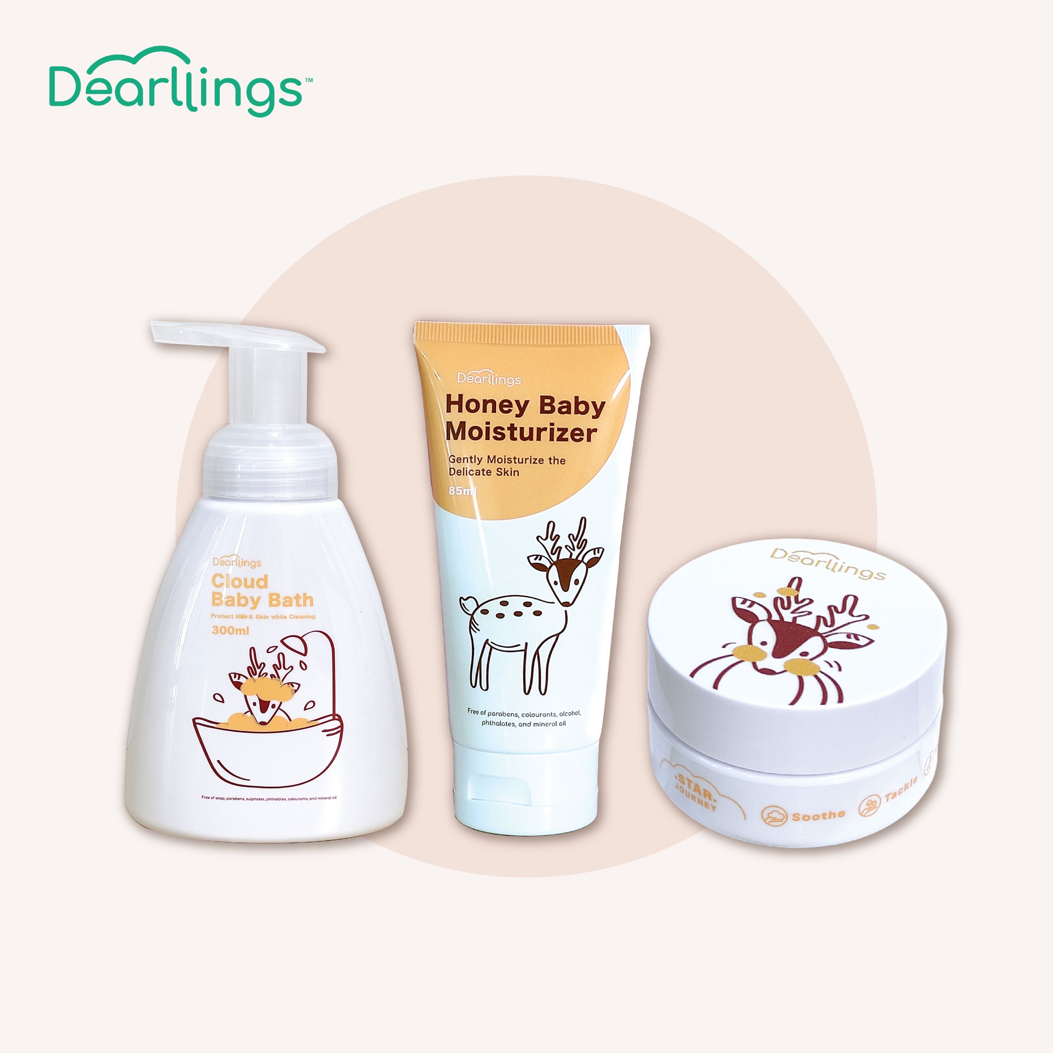 云朵宝宝洁净慕斯 & 蜂蜜宝宝保湿身体乳 & 雪肌宝宝舒敏膏 Cloud Baby Bath & Honey Baby Moisturizer & Snow Baby Butter
