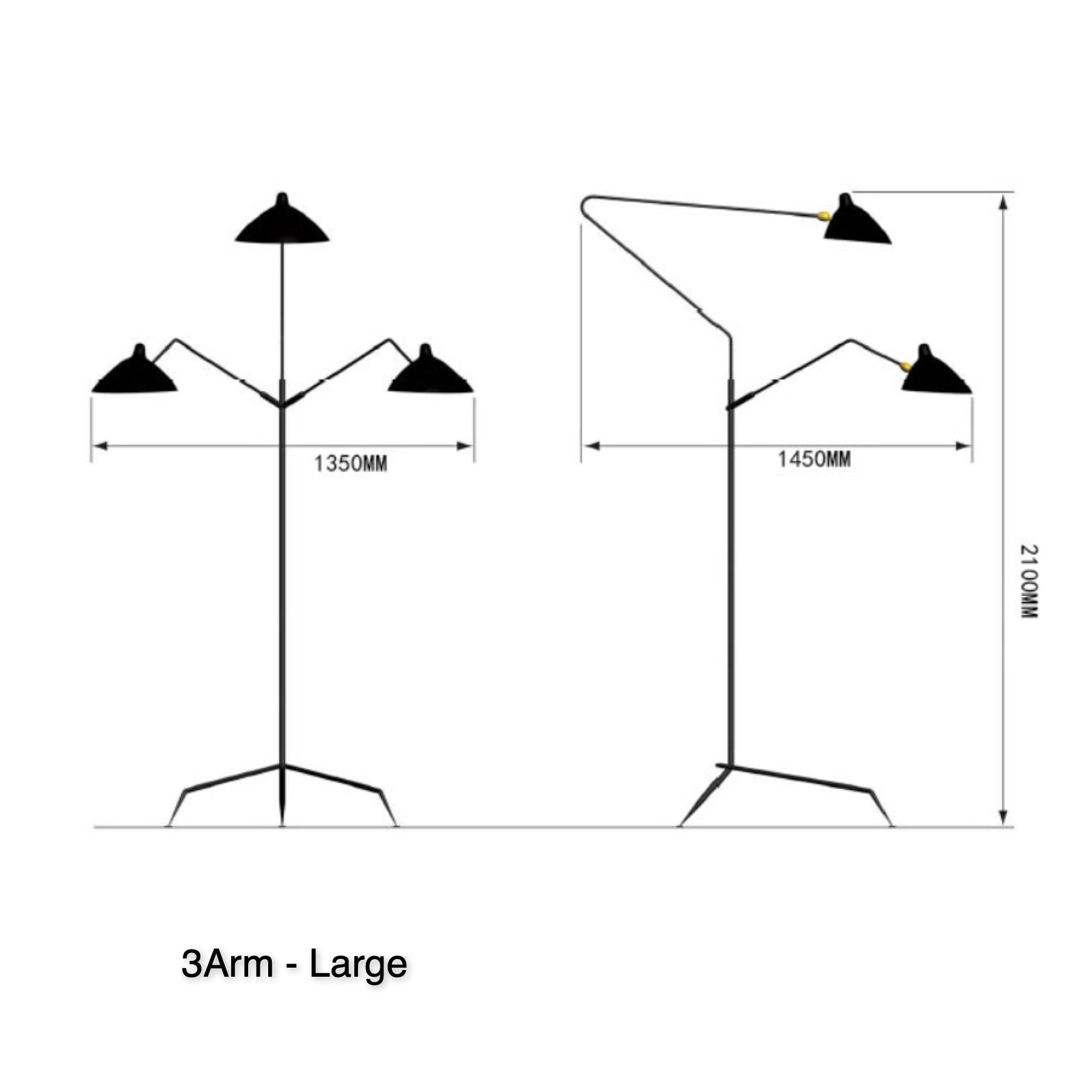 TR82005 Mouille Style Rotating Floor Lamps