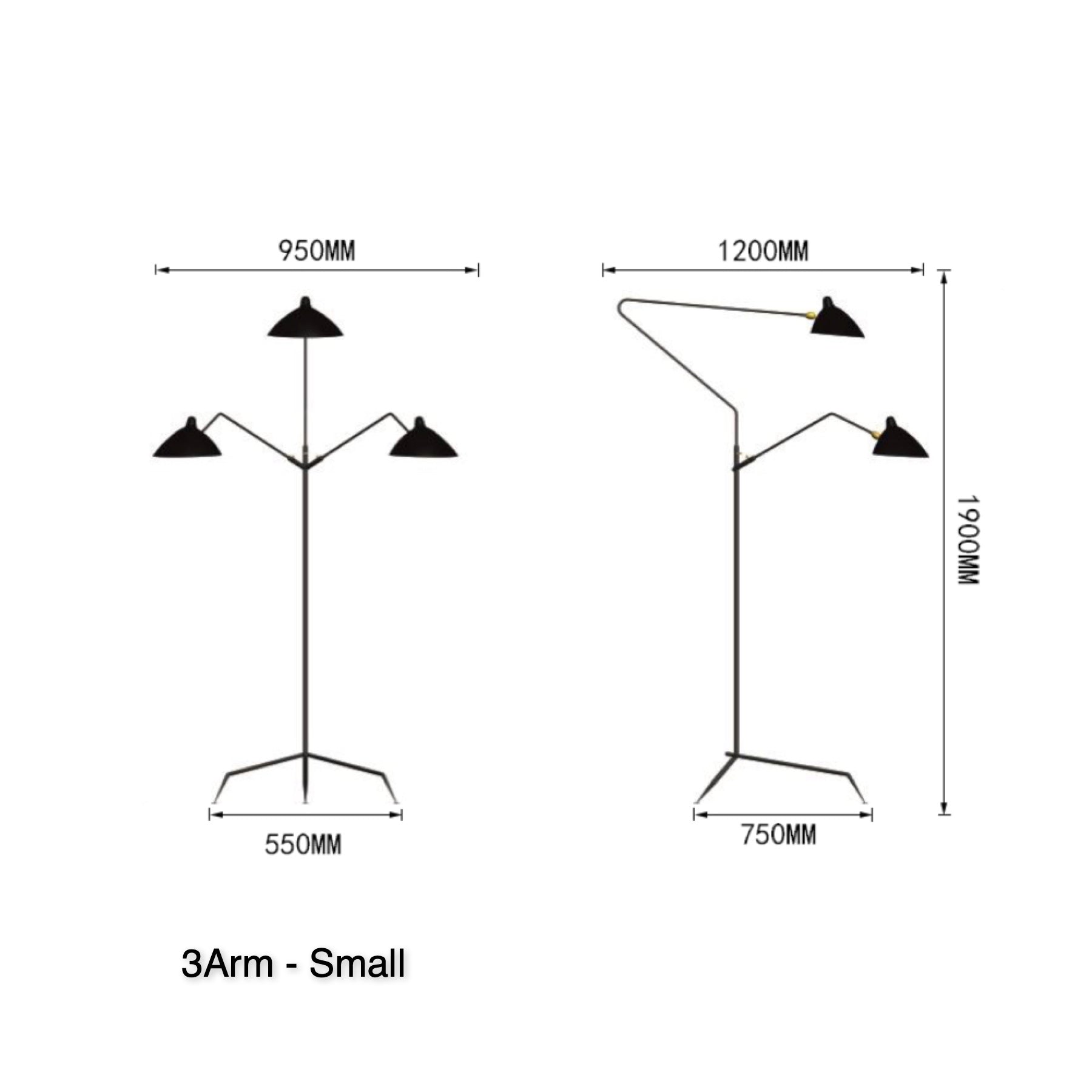 TR82005 Mouille Style Rotating Floor Lamps