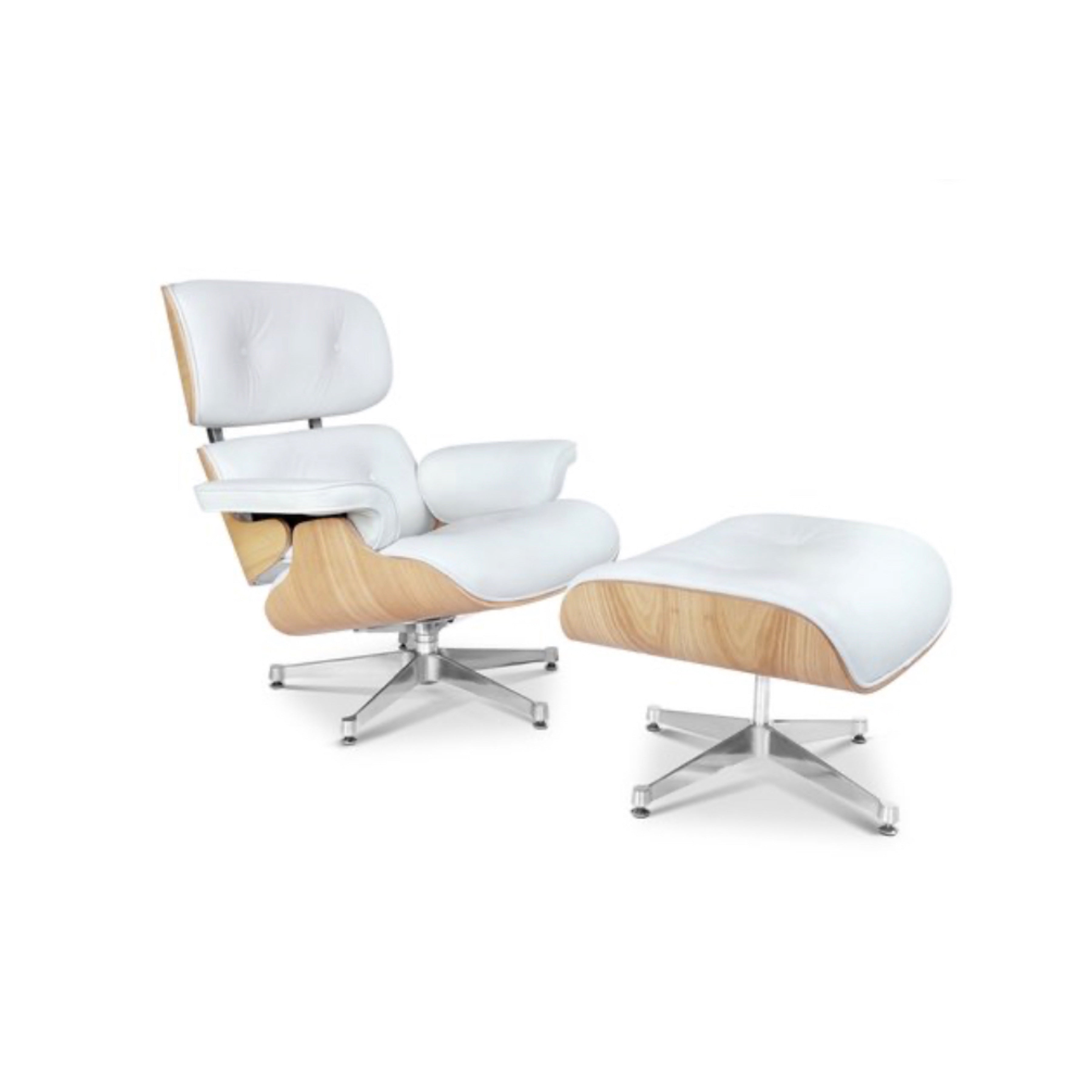 TR40006b  C-Eames Style Classic Lounge Chair & Ottoman