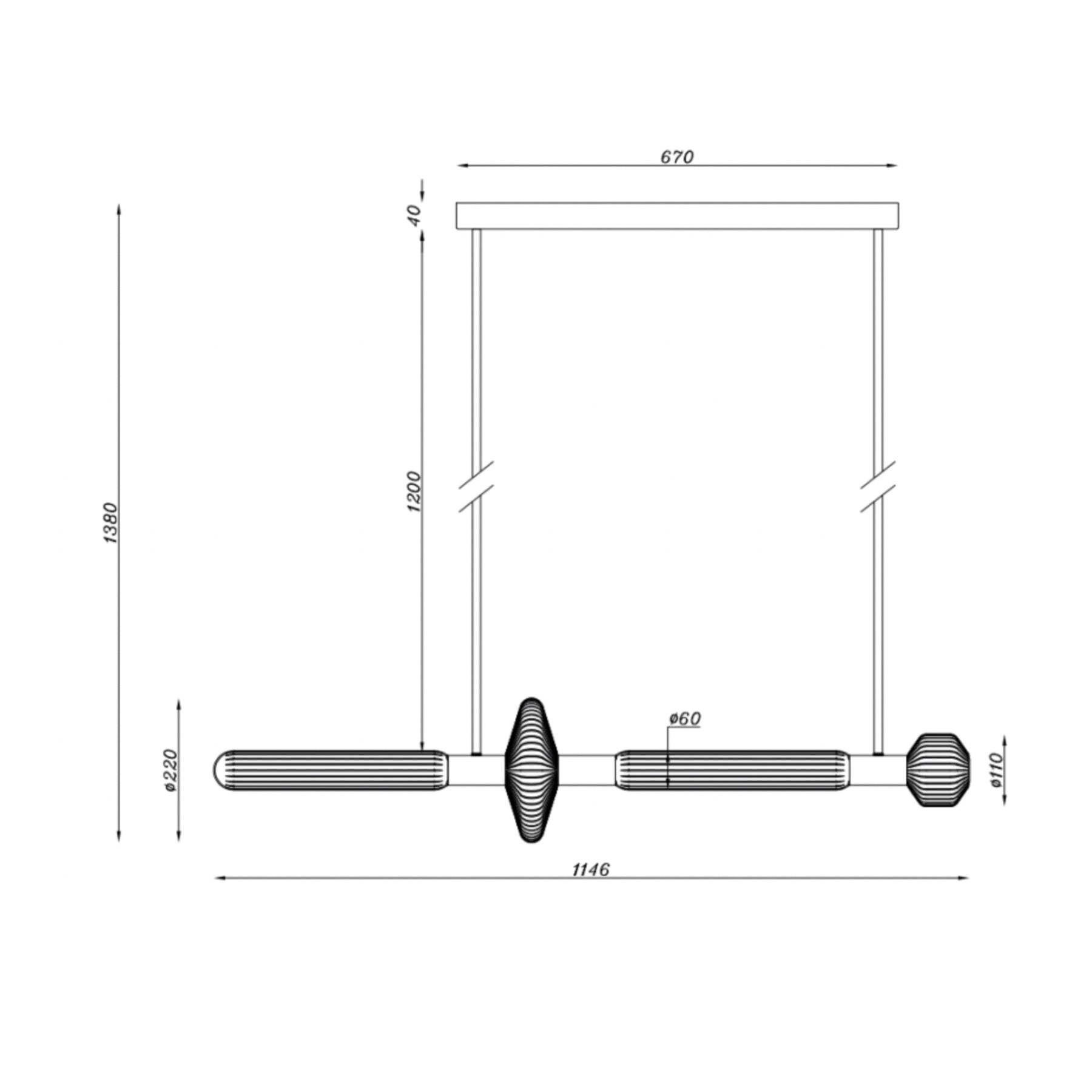 TR80190 Lasvit Cipher Style Lamp
