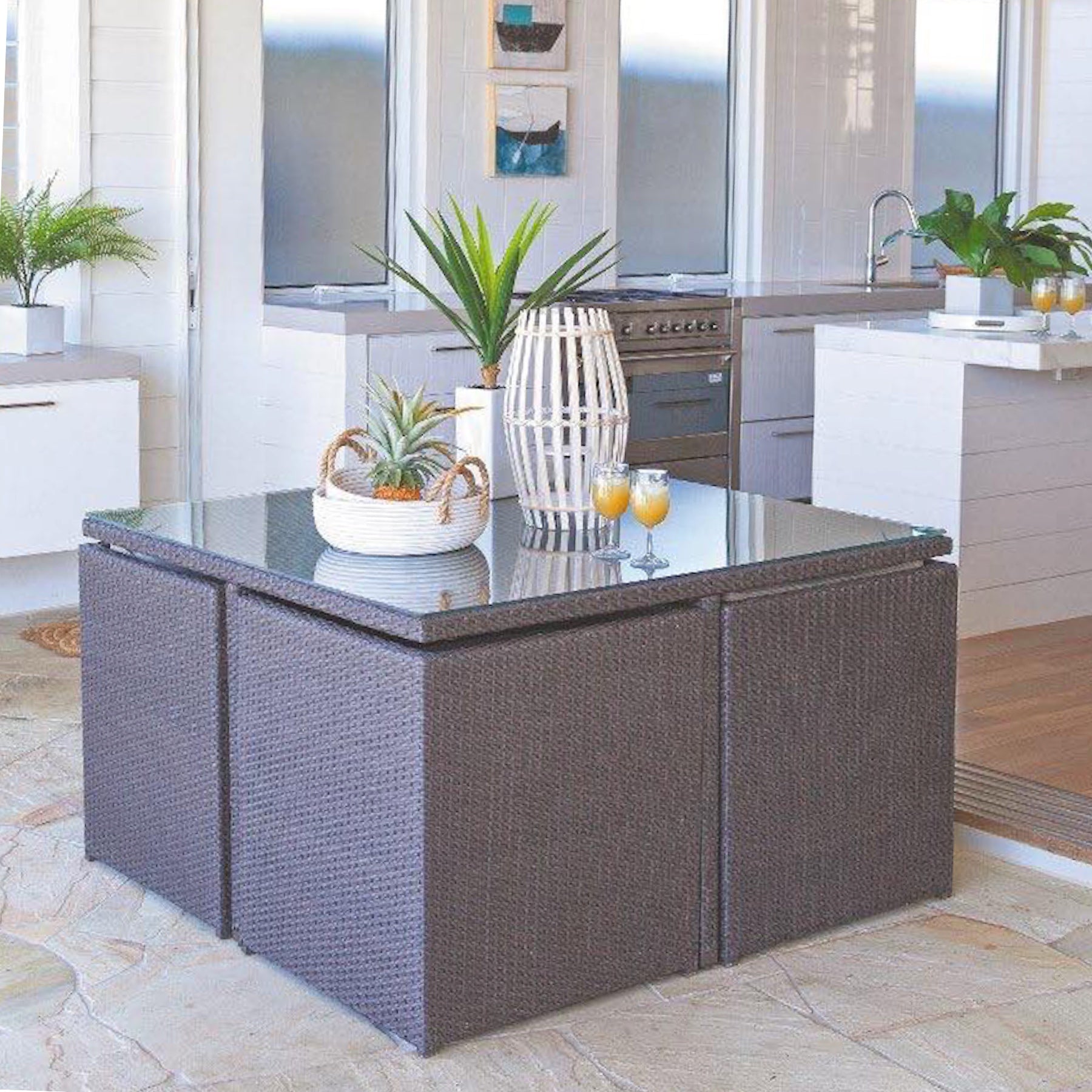 TR13012 BOXIE 6 Seater Space Saver Dining Set