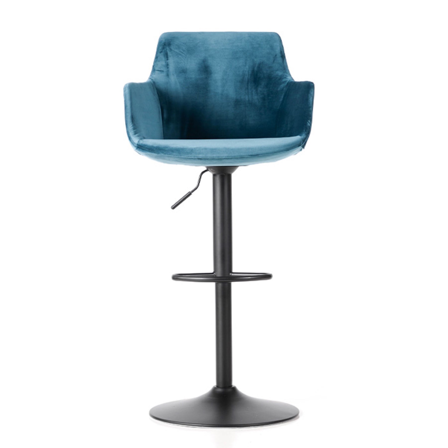 TR30023 Davis Swivel Velvet High Bar Stool