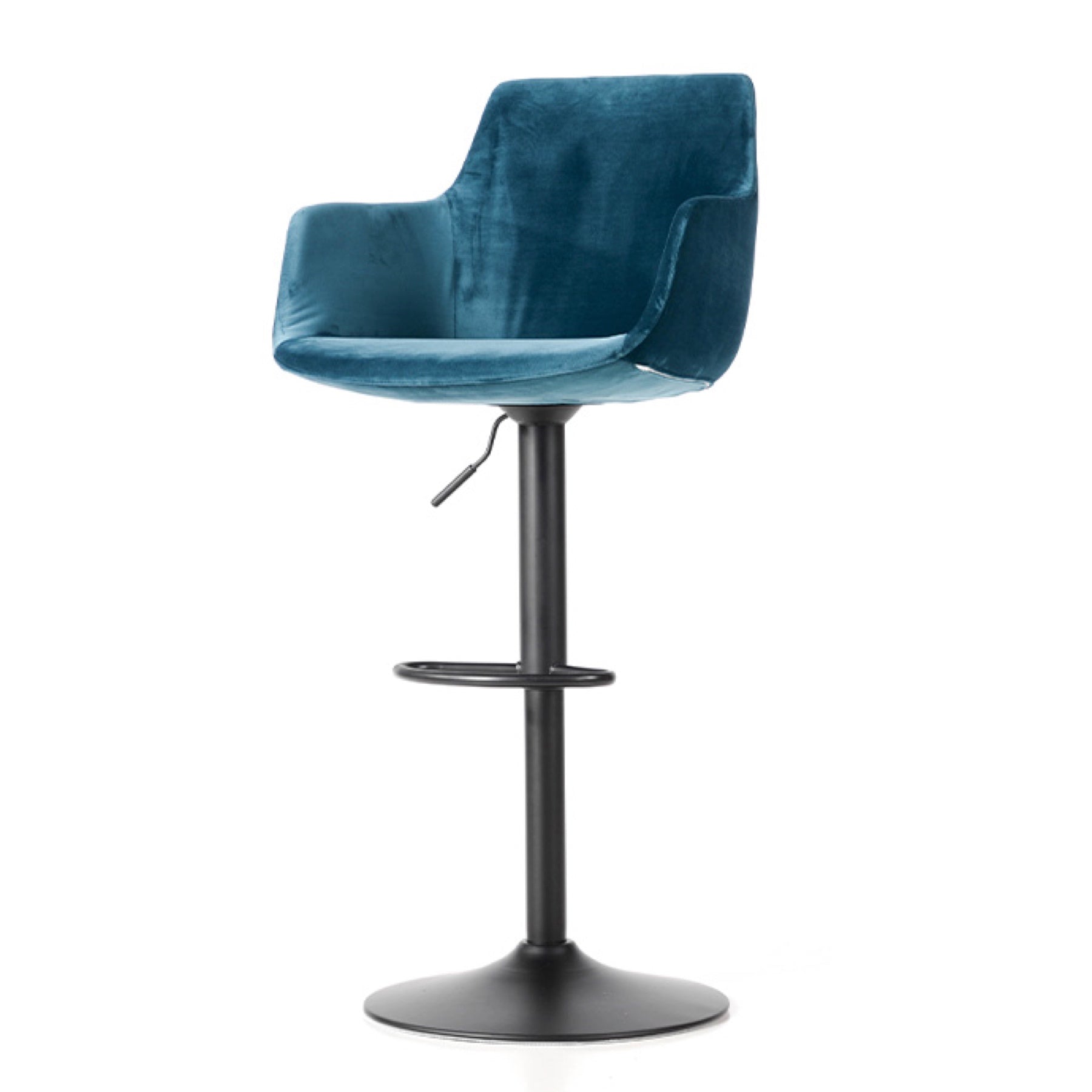 TR30023 Davis Swivel Velvet High Bar Stool