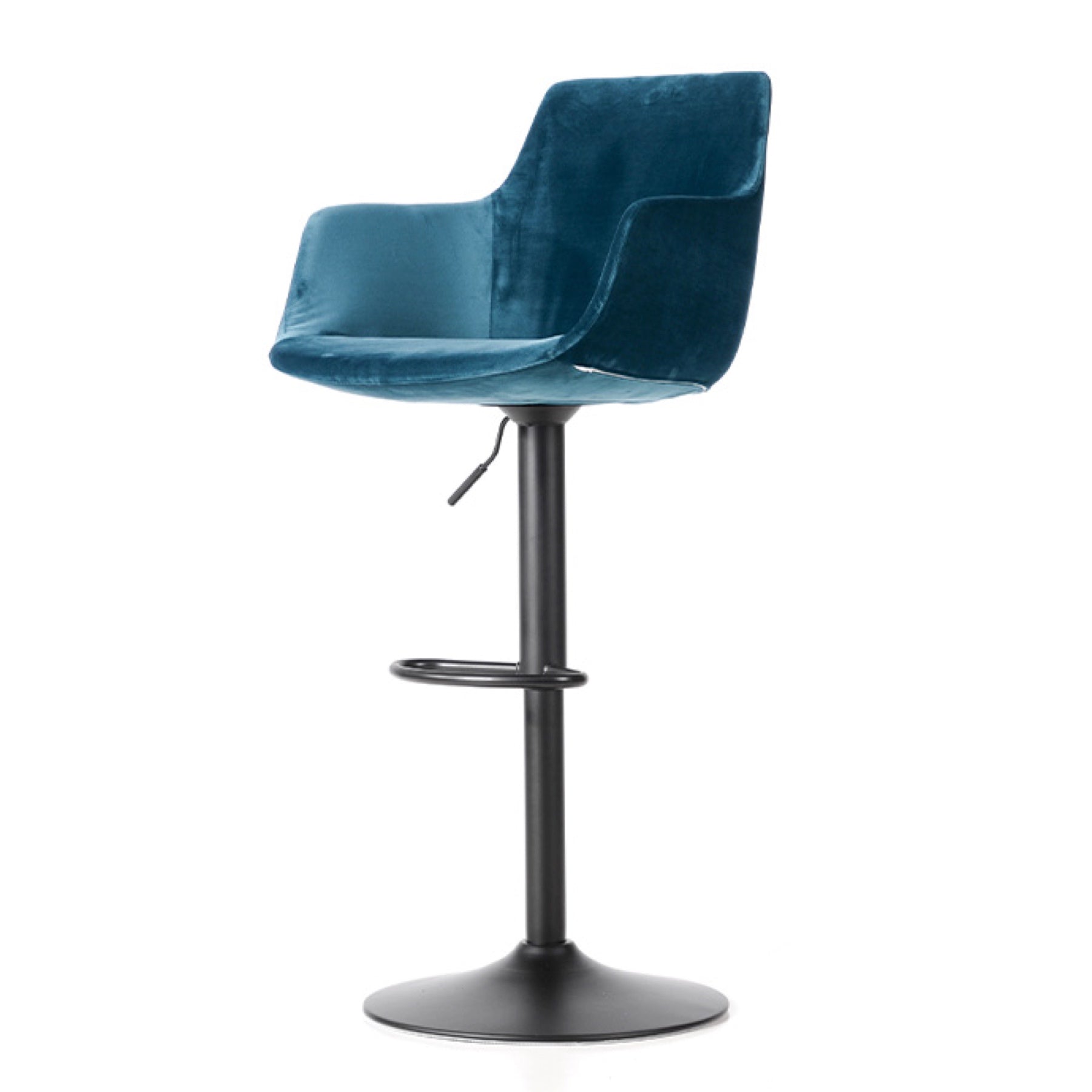 TR30023 Davis Swivel Velvet High Bar Stool