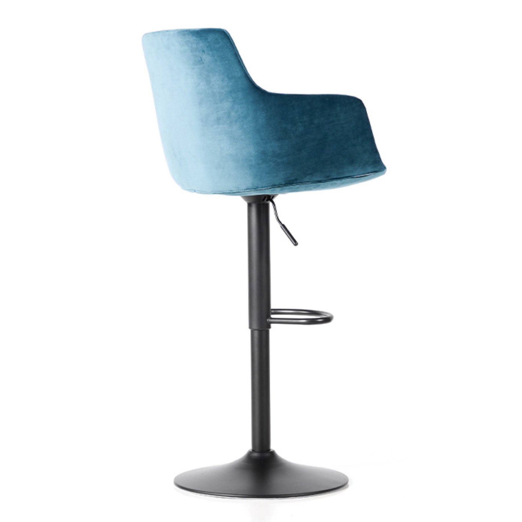 TR30023 Davis Swivel Velvet High Bar Stool