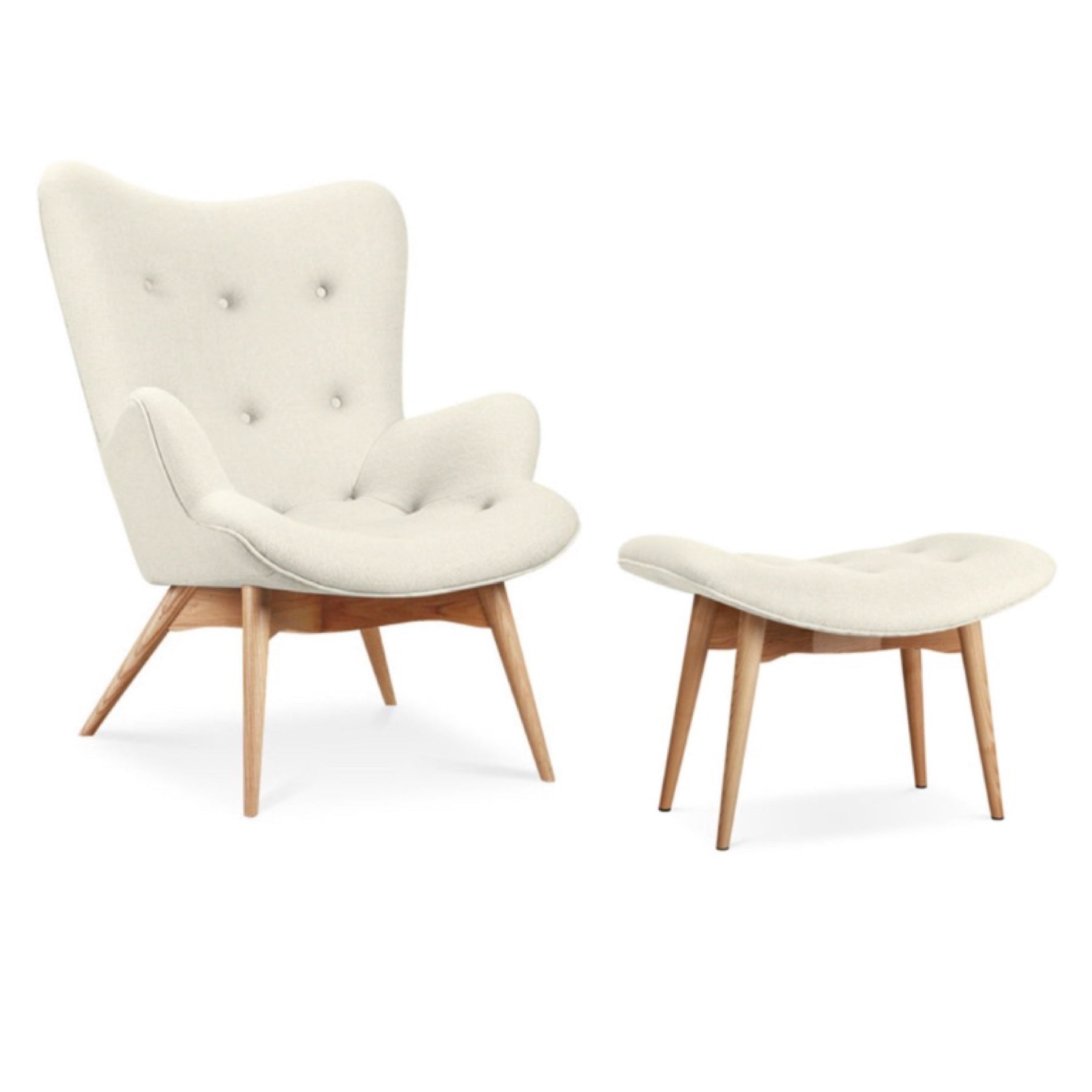 TR40005 Grant Featherston Style Lounge Chair and Ottoman