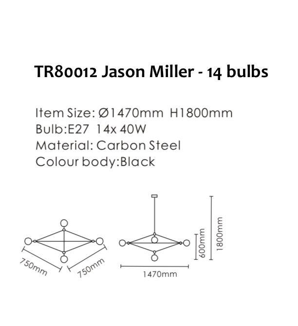 TR80012 JM Modo Bulb Chandelier