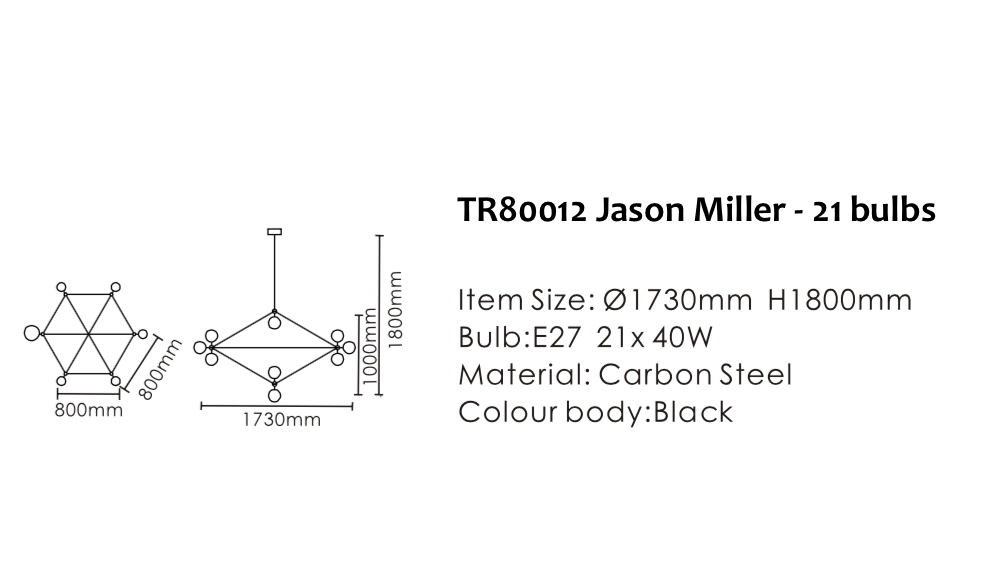 TR80012 JM Modo Bulb Chandelier