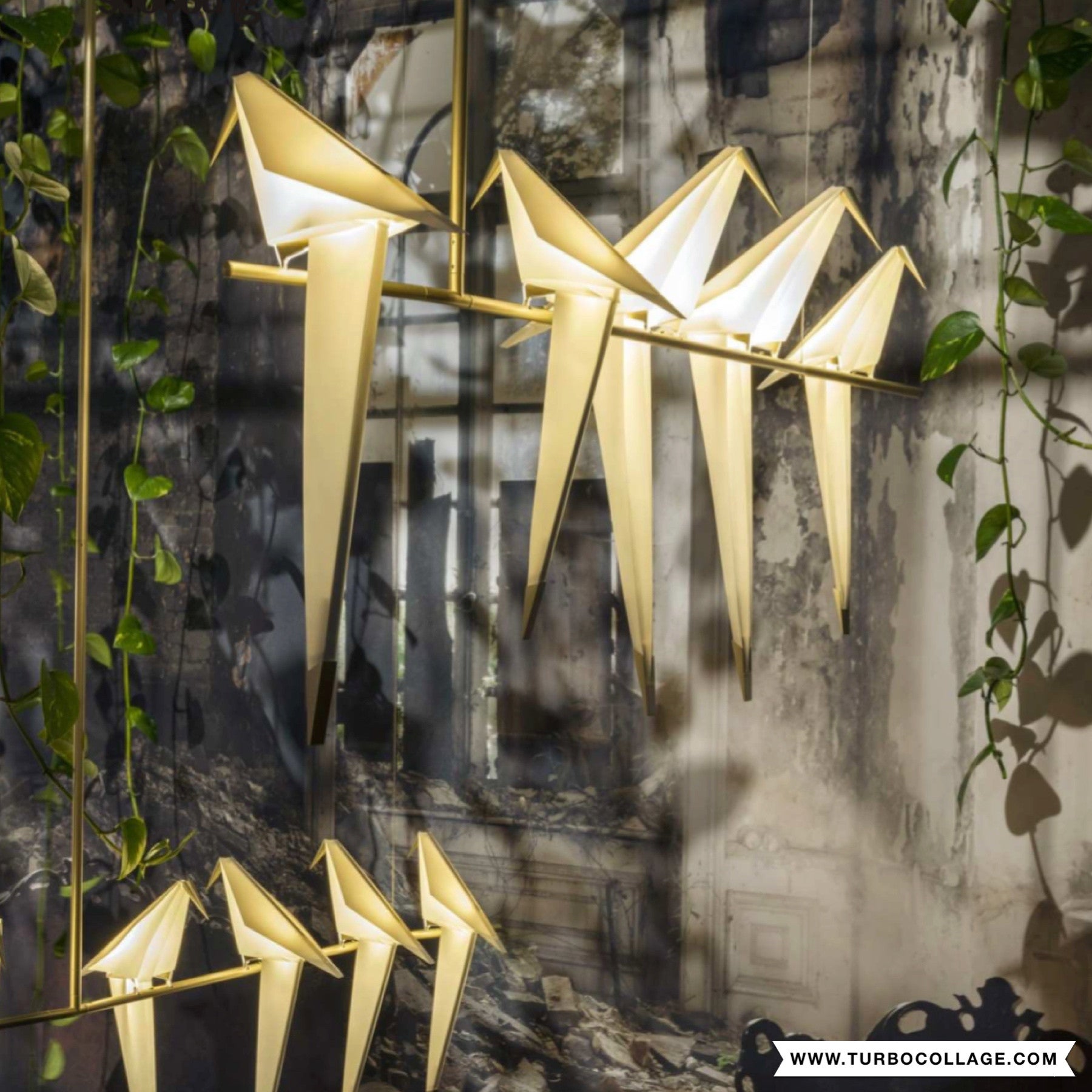 TR80034P Origami Bird Style Pendant Lamp