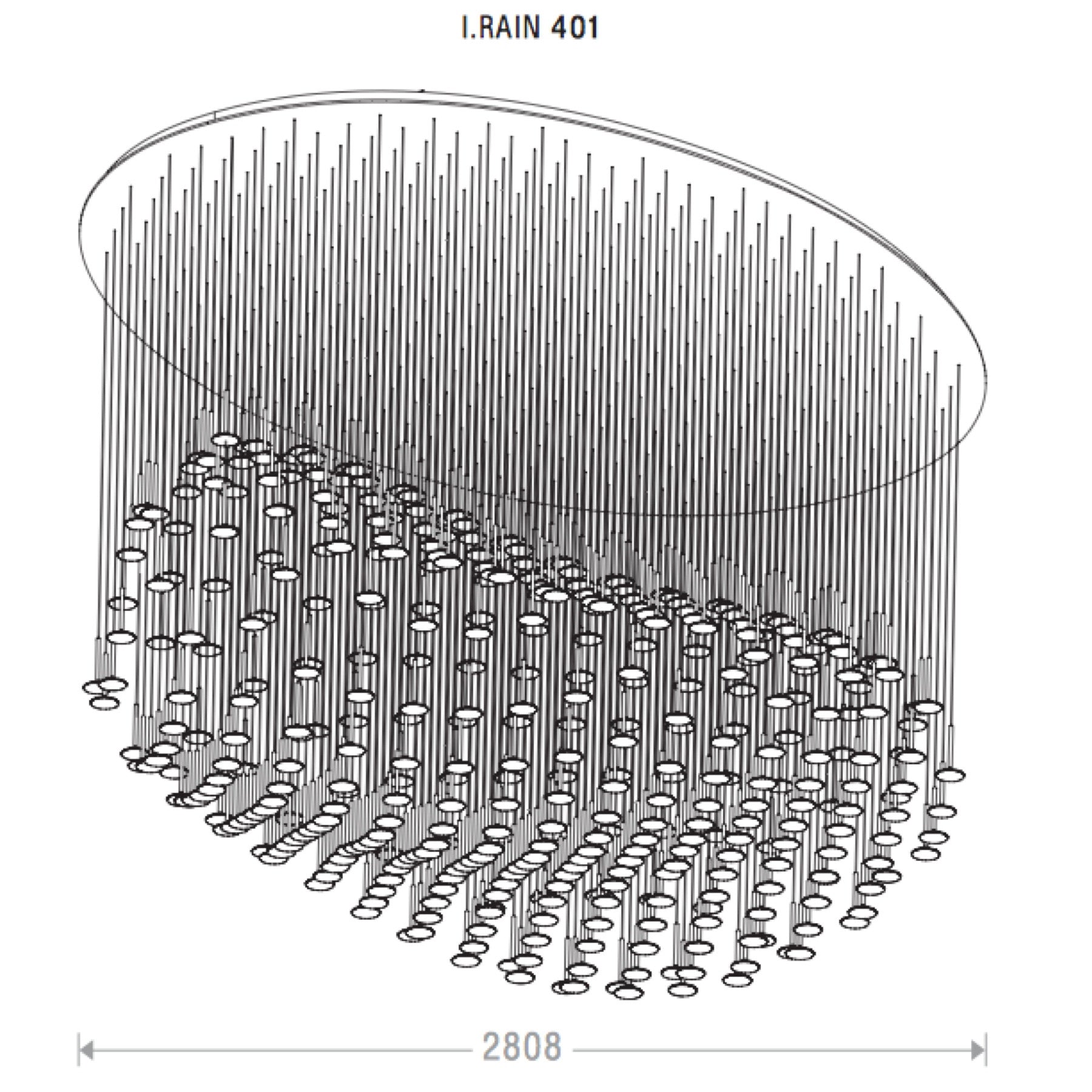 TR80044 Rain style chandelier